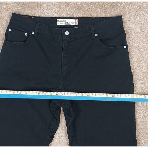 Levis 550 Black Denim Jeans 18M Relaxed Fit Boot Cut Cotton (measures 36x31) - Picture 6 of 10